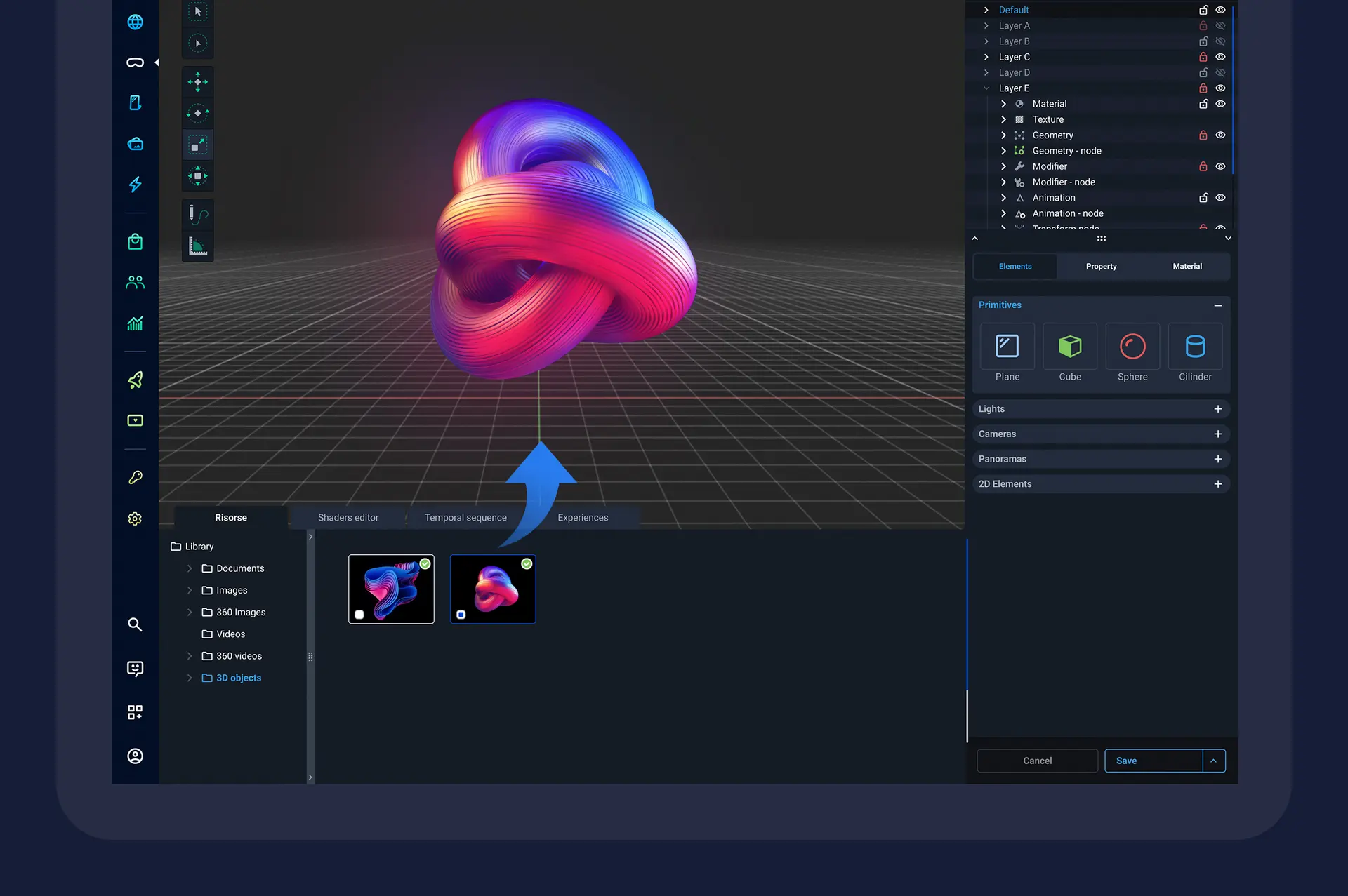 Creating an immersive XR experience using an intuitive no-code editor