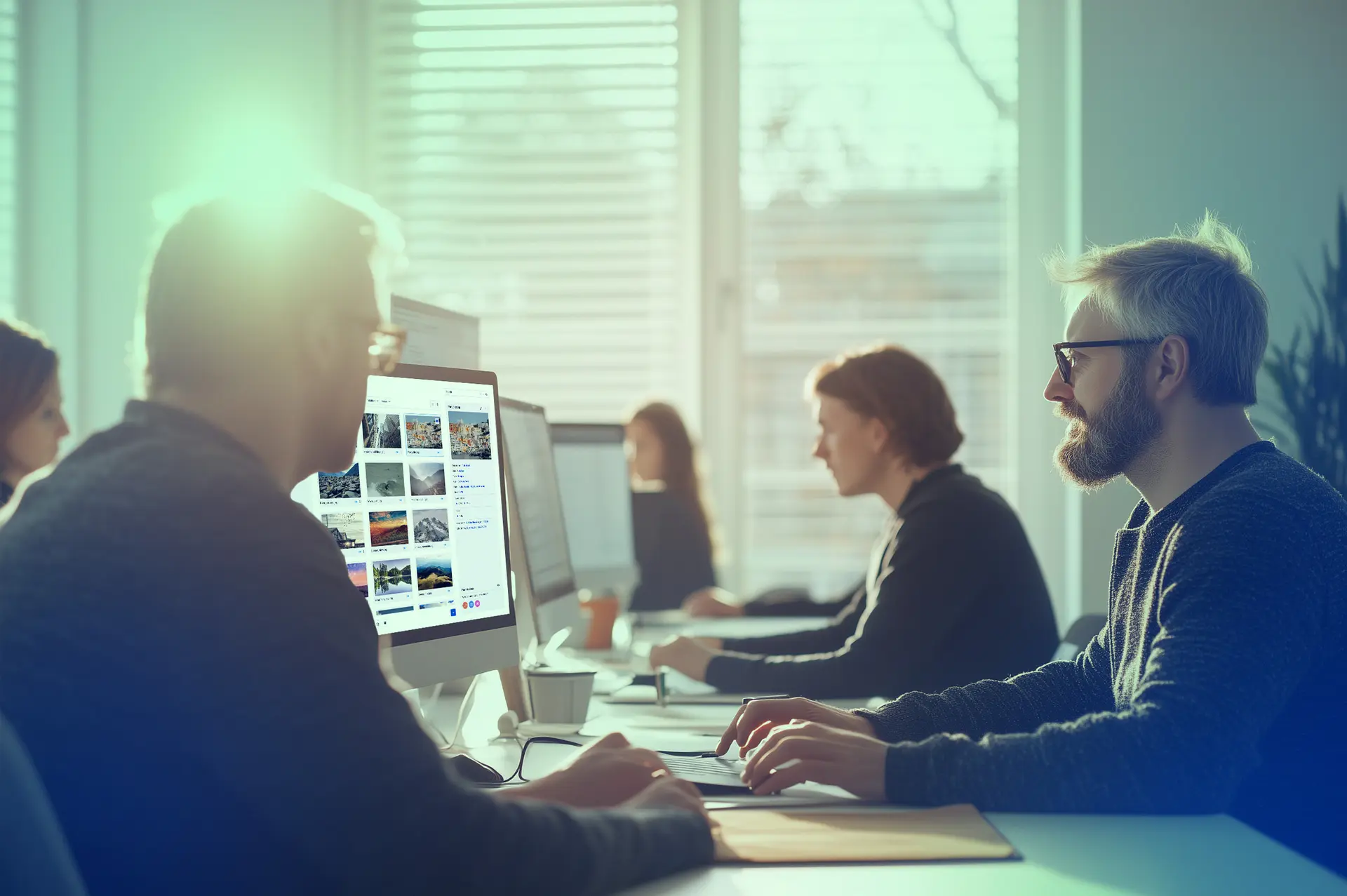 Marketing team using Immersiva to manage digital assets collaboratively