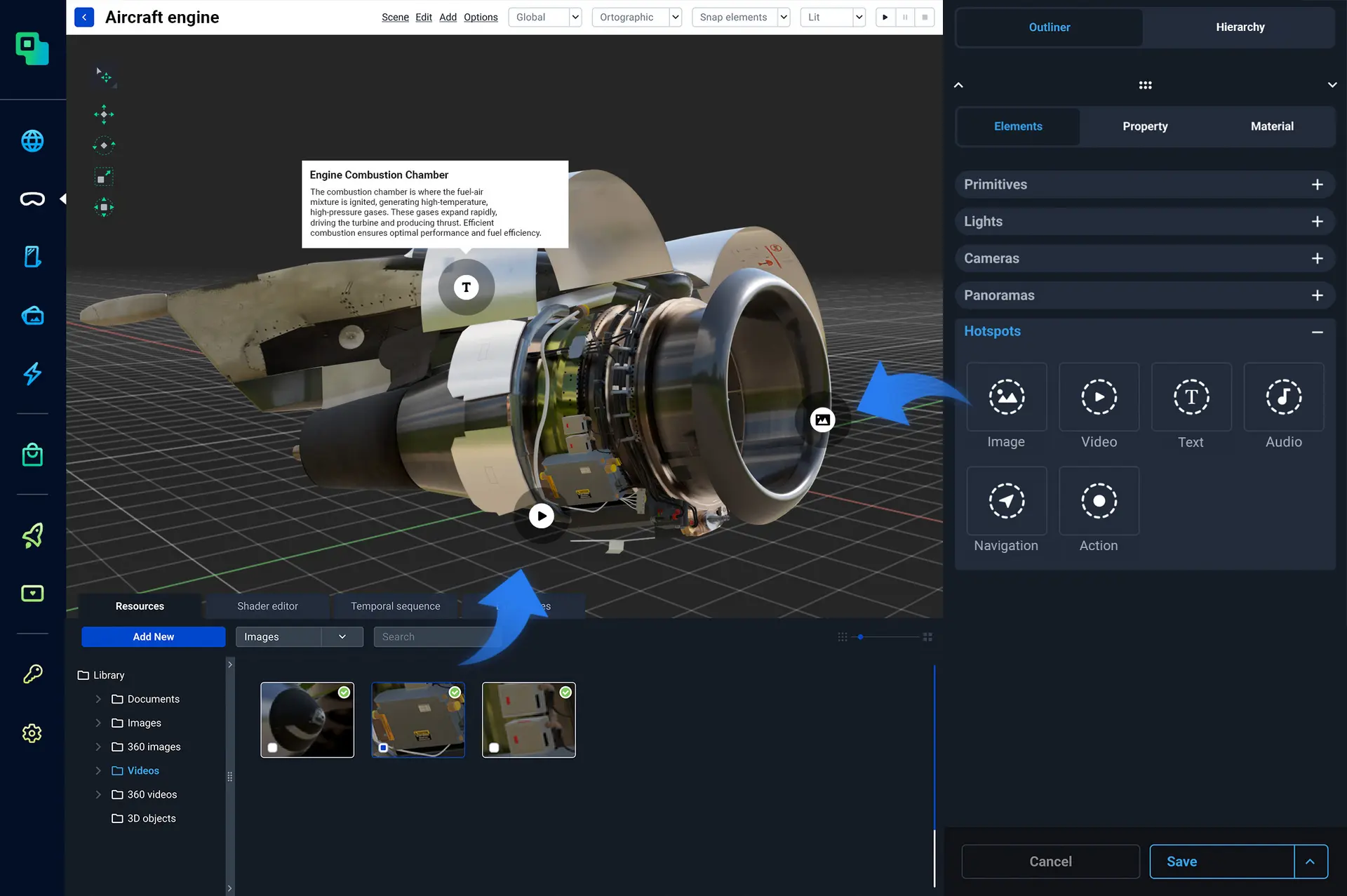 Adding interactive elements to an XR scene to enhance and enrich the experience