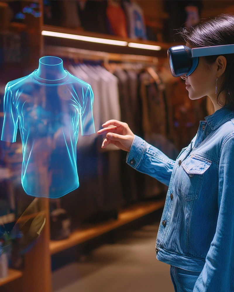 Immersive shopping experience, featuring product visualization in augmented reality
