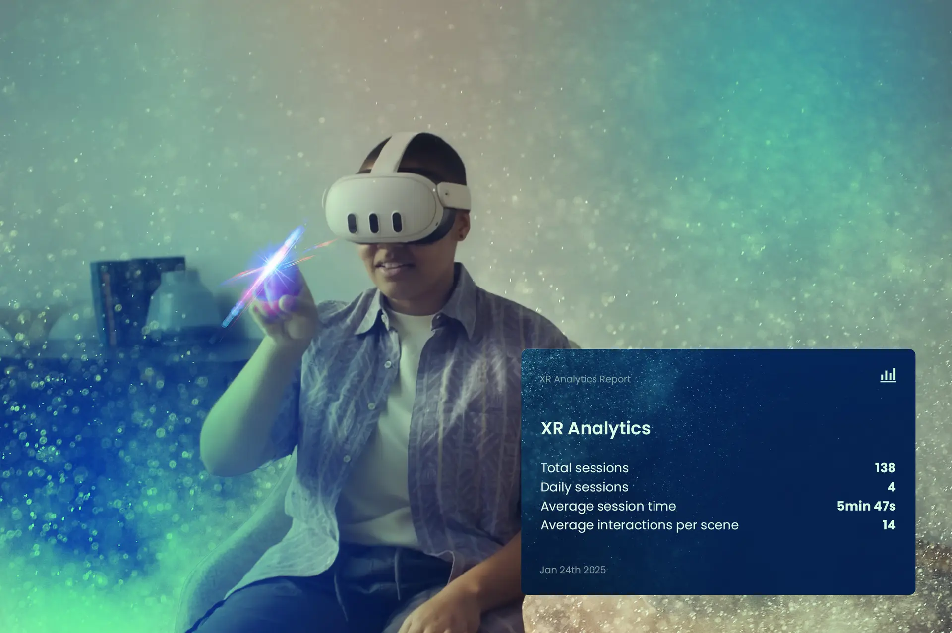 Data collection and interaction measurement during XR experiences in augmented and virtual reality