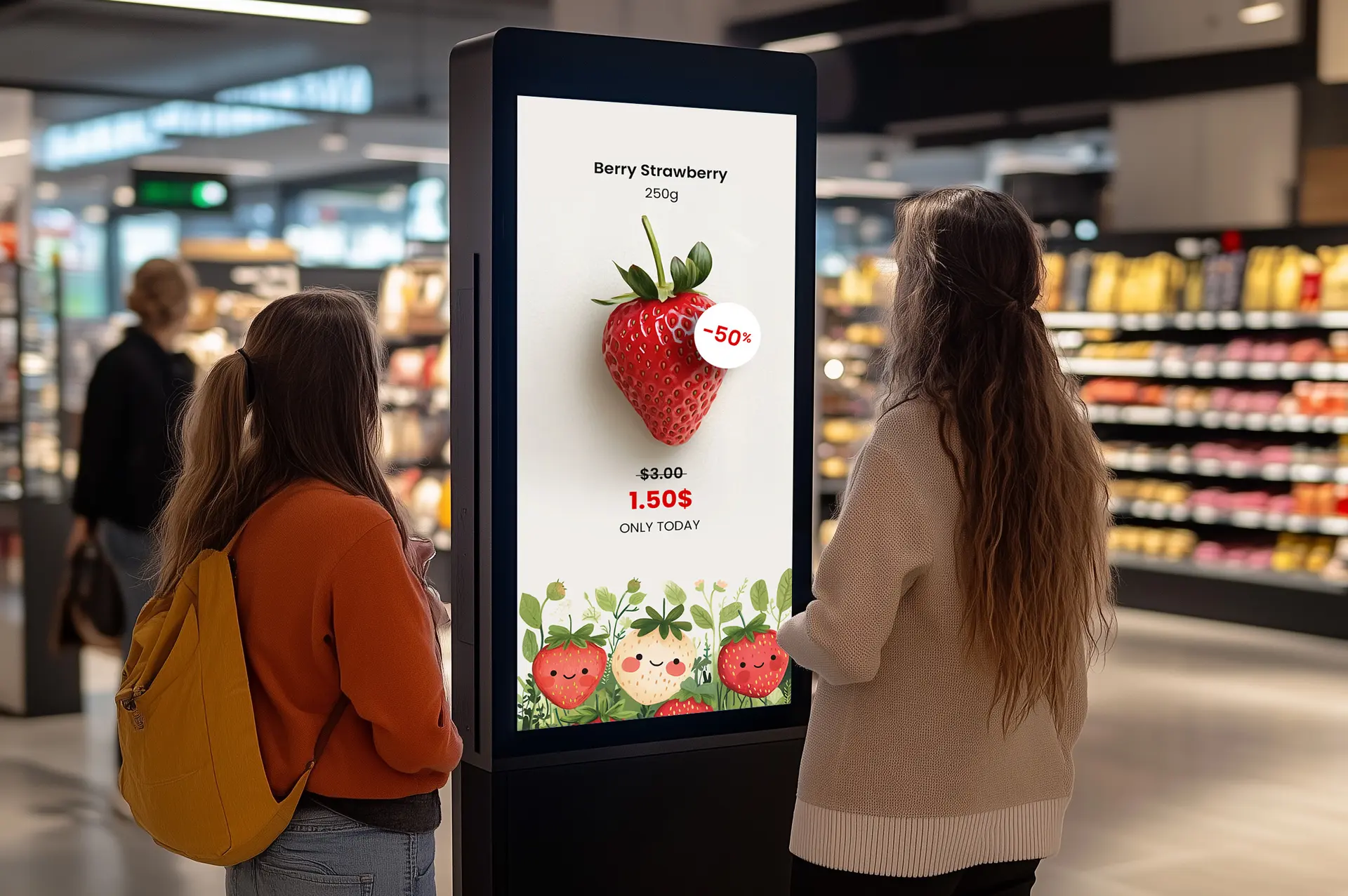 Marketing promotion displayed through in-store digital signage